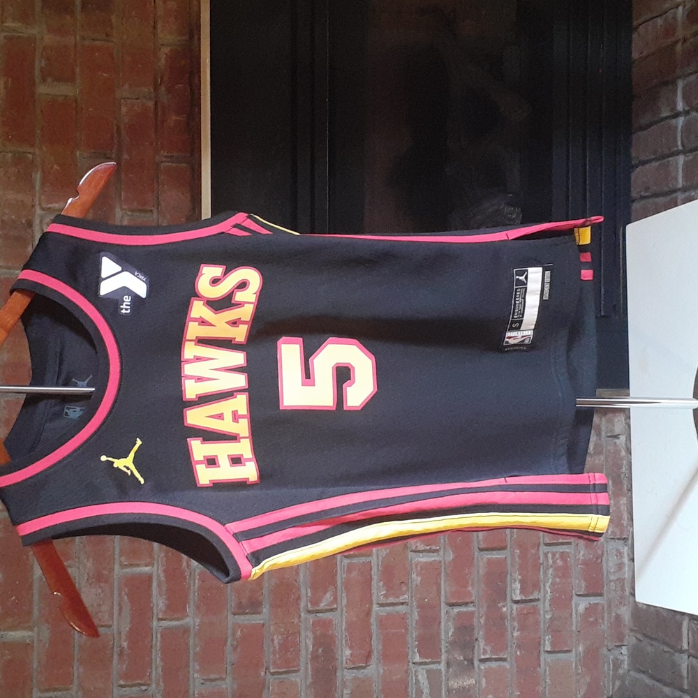 NBA Black and Red Hawks Kids Jersey